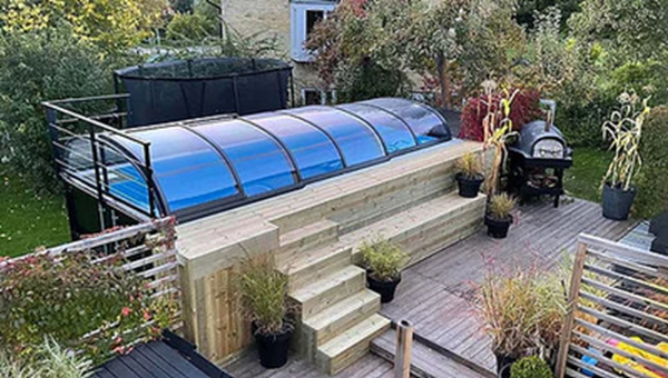 Container, umgebaut zu einem Schwimmbecken – 6,11 m x 2,5 m