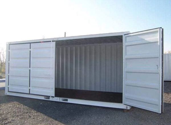 20 Fuß weißer Container mit offenem Seitenzugang