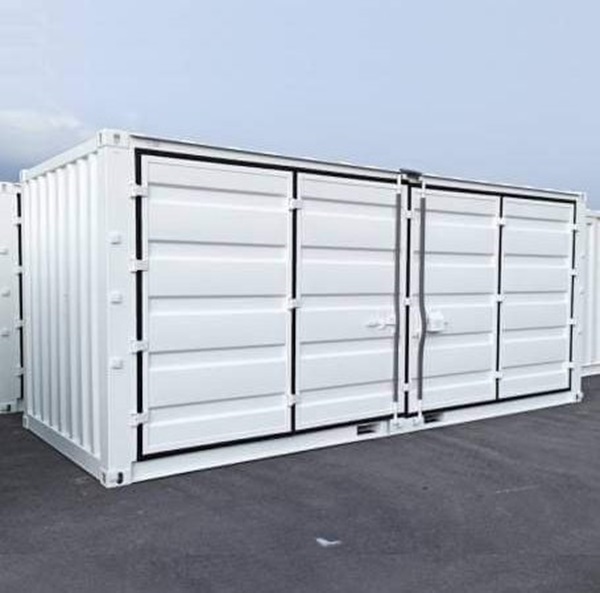 20 Fuß weißer Container mit offenem Seitenzugang