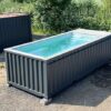 0333 20-Fuß-Containerpool mit Gegenstromanlage – anthrazitgrau