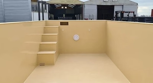 Strukturbehälter aus Polypropylen – ideal für Schwimmbecken, 6,5 x 2,6 m