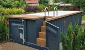 6,2 m x 2,5 m Containerpool mit Wärmepumpe